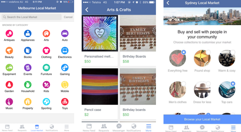facebook local market