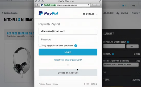 Сервис Paypal One Touch